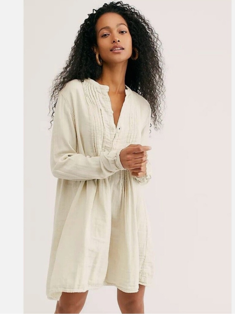 Free People CP Shades Yoko Tunic Dress in Vanilla Size Small
